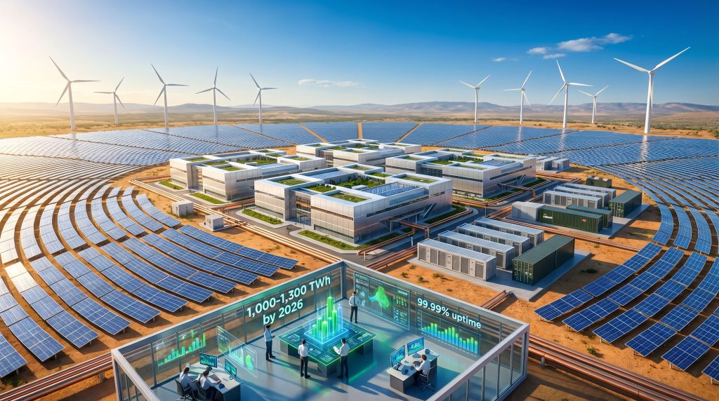 AI data centers using green power.