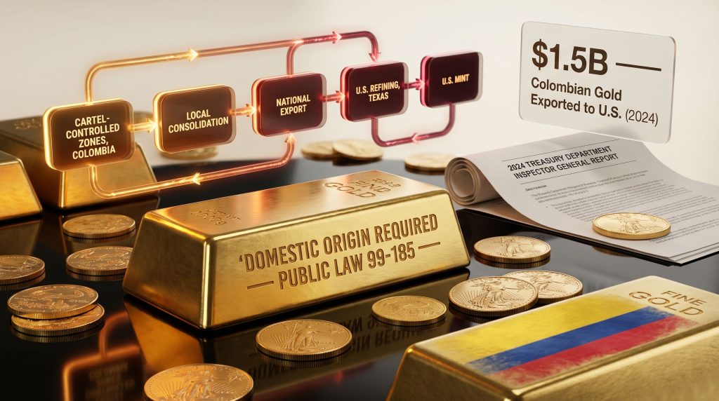 U.S. Mint buying cartel gold flowchart graphic