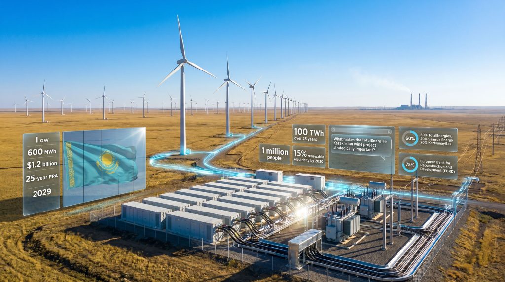 TotalEnergies Kazakhstan wind project infographic overview