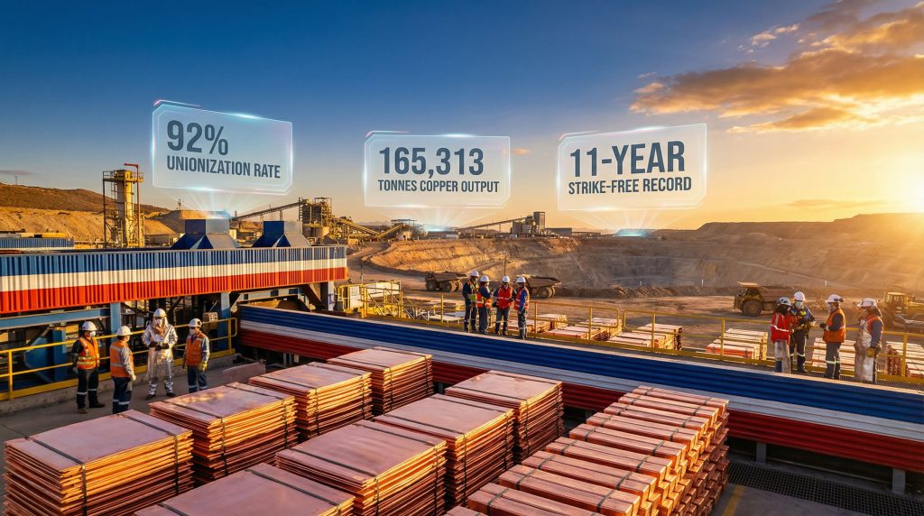 Sierra Gorda collective bargaining agreement 2026: mining success statistics.