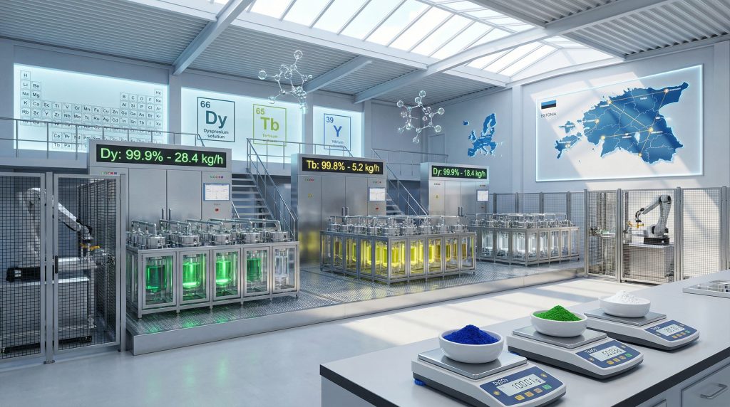 Modern lab for heavy rare earth separation.