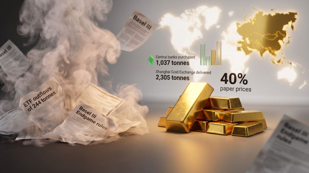 Transition from paper to physical gold.