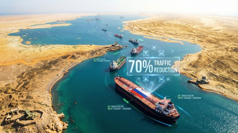 Tanker with Russian flag in Hormuz Strait.