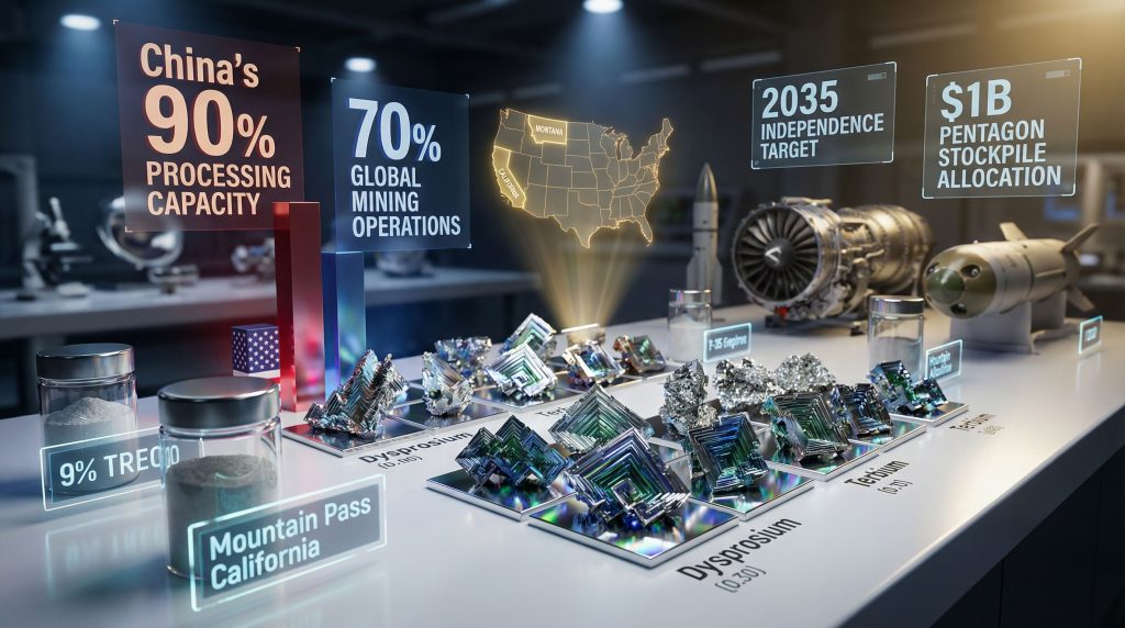 US strategic defence rare earths supply highlights.