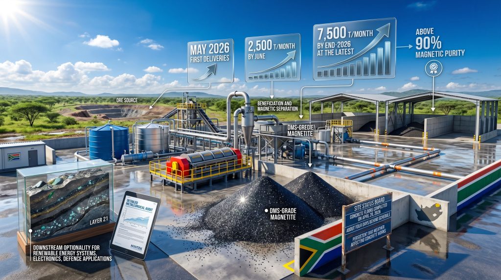 Ironveld Lapon plant magnetite production infographic