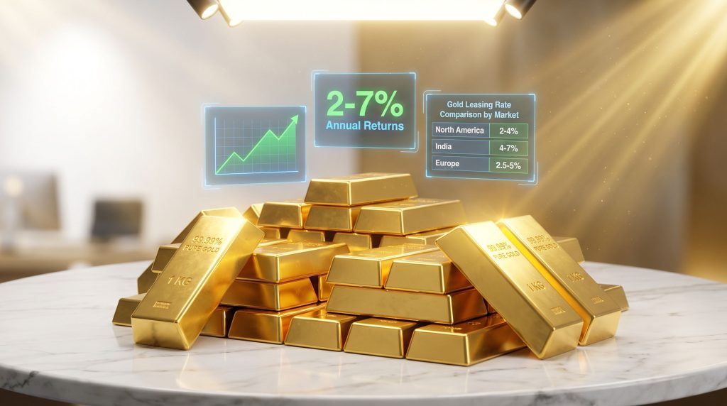 Gold leasing annual returns and rates.