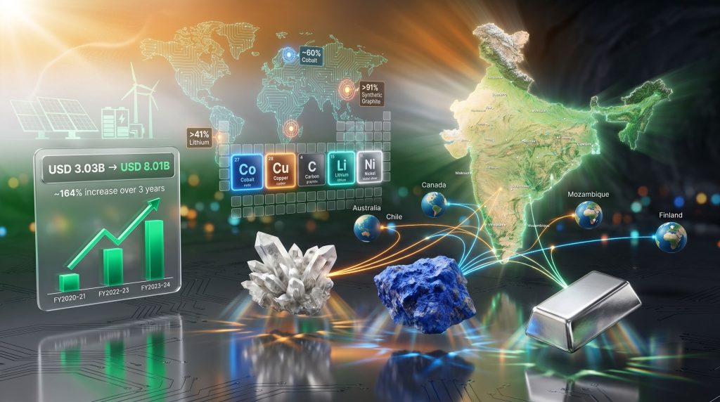 India critical mineral imports diversification map and suppliers