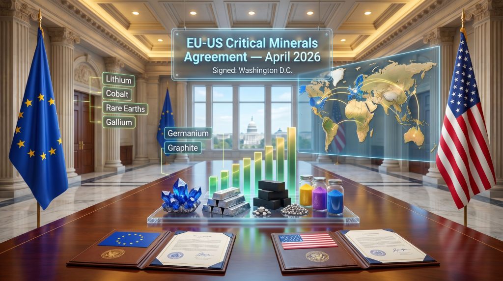 EU US critical minerals agreement signing ceremony
