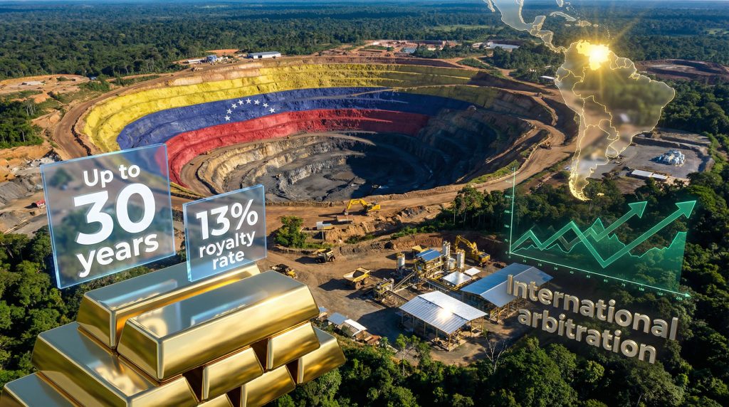 Venezuela mining law investment opportunities and terms.