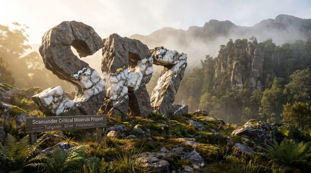 Stellar Resources Ltd-SRZ-Scamander Critical Minerals Project rocky mountain landscape