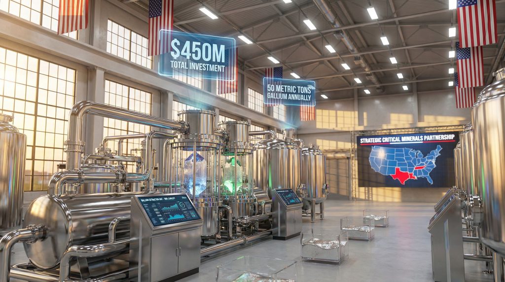 Pentagon gallium contract details in factory setting.