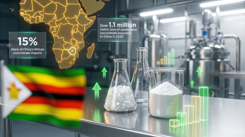 Zimbabwe lithium export regulations illustration with graphs.