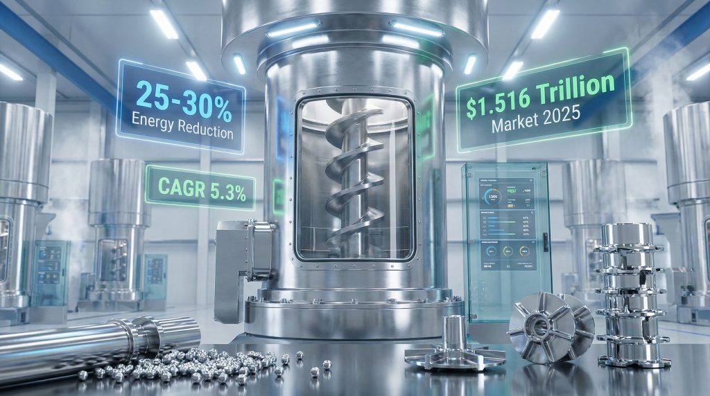 Futuristic vertical mills and growth forecasts.