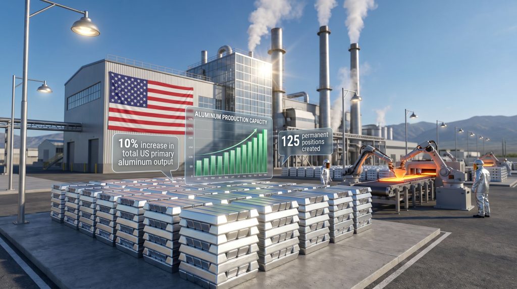 Century Aluminum expanded smelter boosts production.