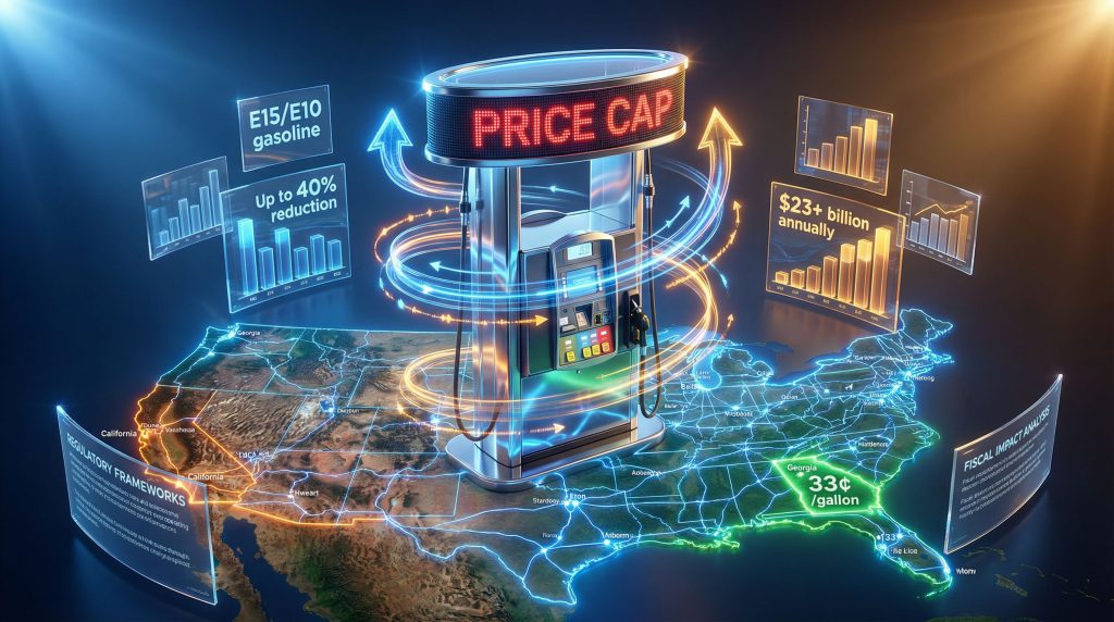 Gas price cap by government illustration.