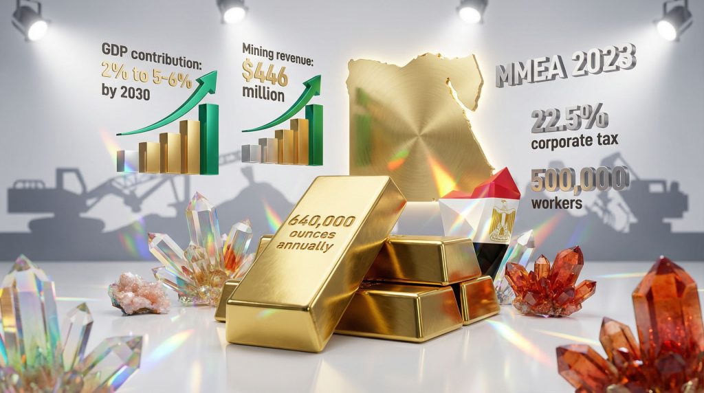 Egypt's mining sector development highlights growth.