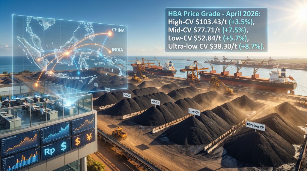 Indonesia raises HBA coal prices visualization.