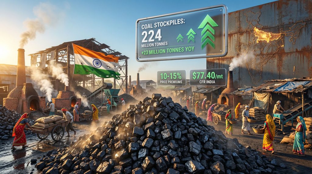 India informal sector coal stockpiling scene.