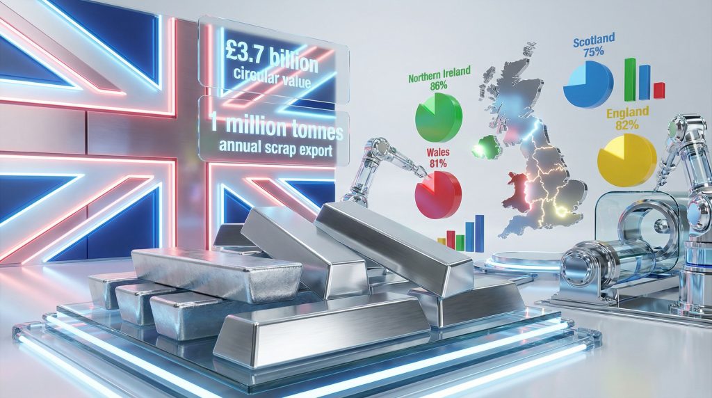 UK aluminium recycling statistics and figures.