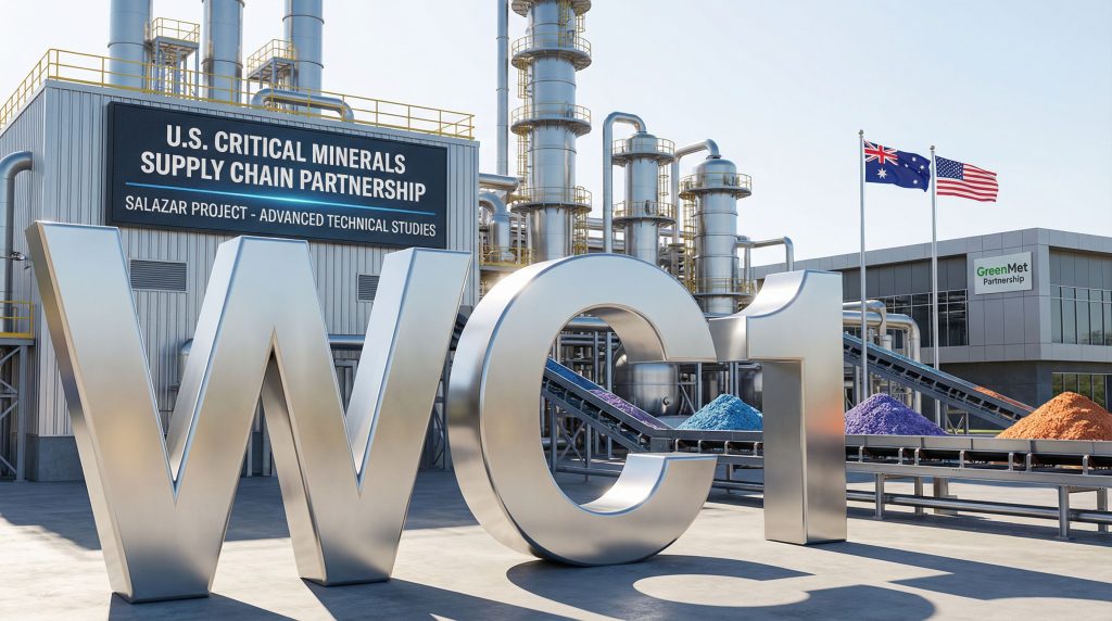 West Cobar Metals Ltd-WC1-WC1 metal letters at mineral plant.