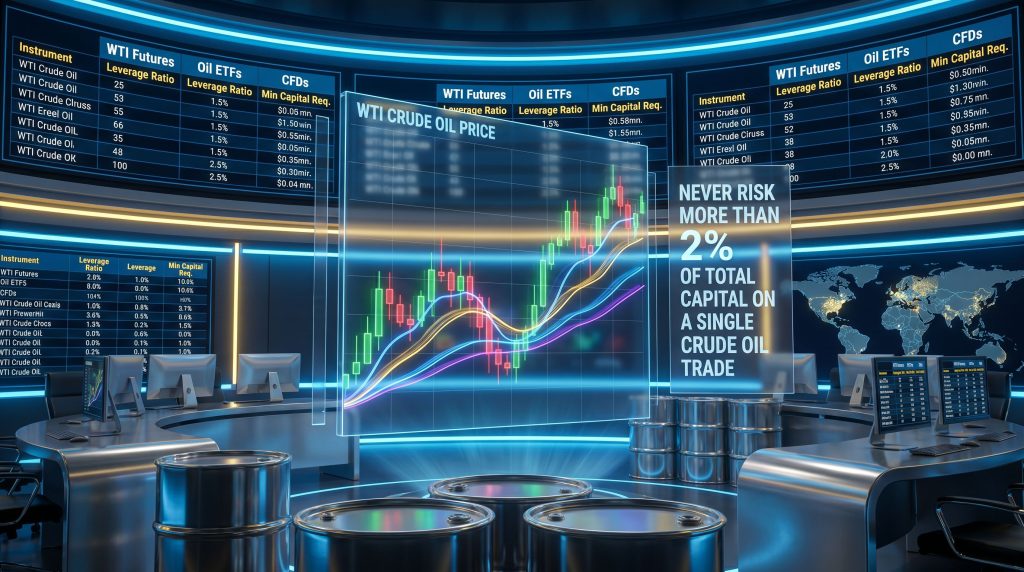 Crude oil trading strategies, graphs, risk management.