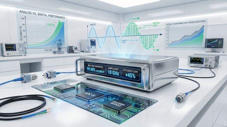 Digital transformation in advanced technological lab.