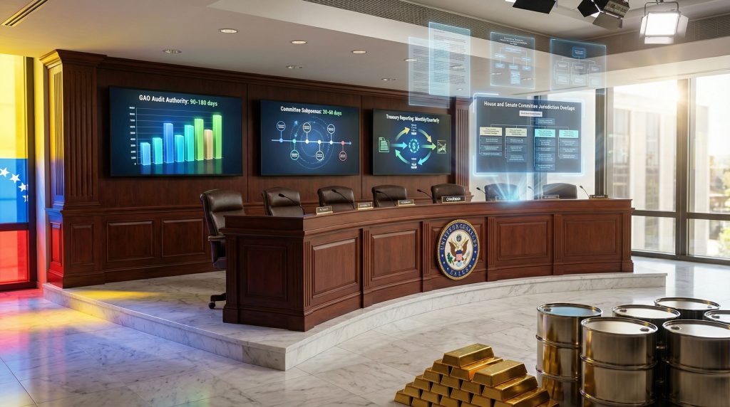 Congressional scrutiny of Venezuelan oil revenue meeting.