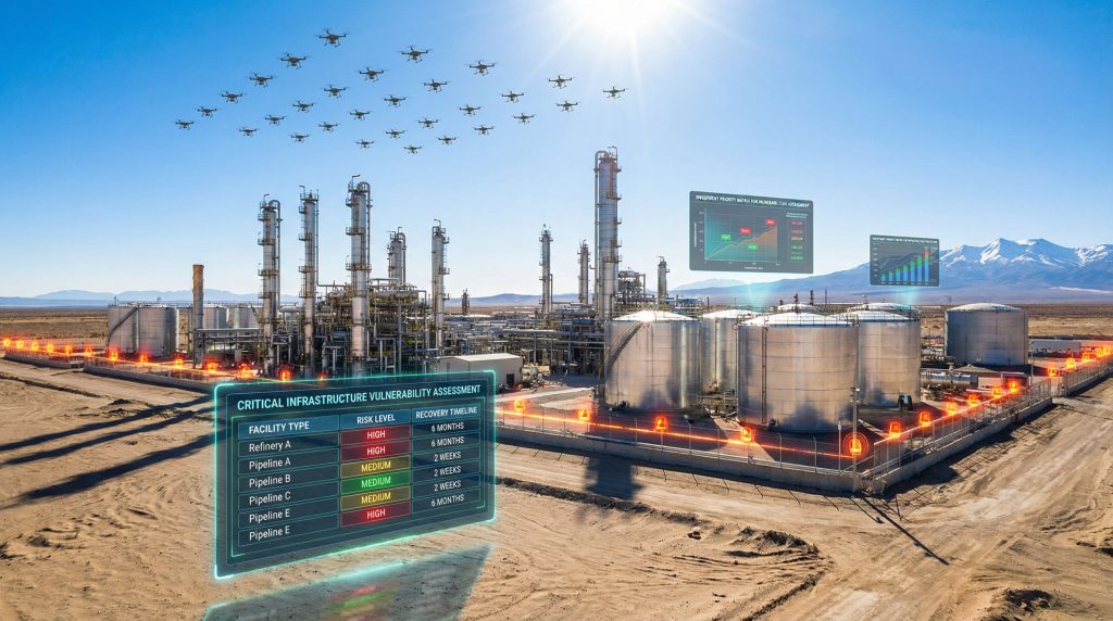 Drones targeting Mideast Gulf energy facilities.
