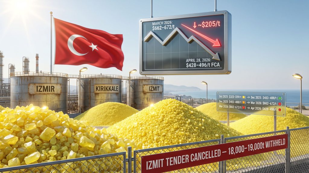 Tupras sulphur tender price drop chart