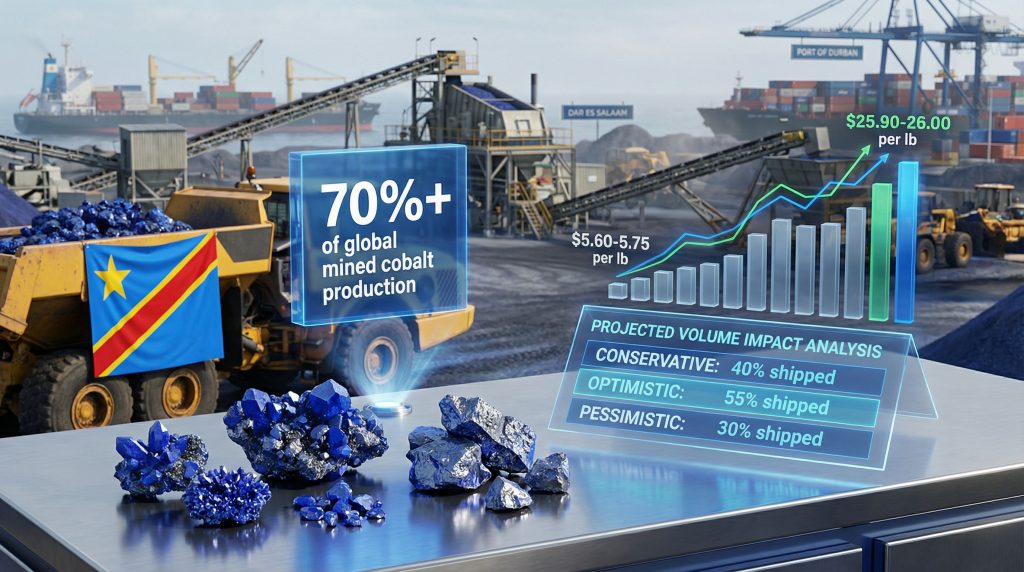 DRC cobalt export quota extension discussed.