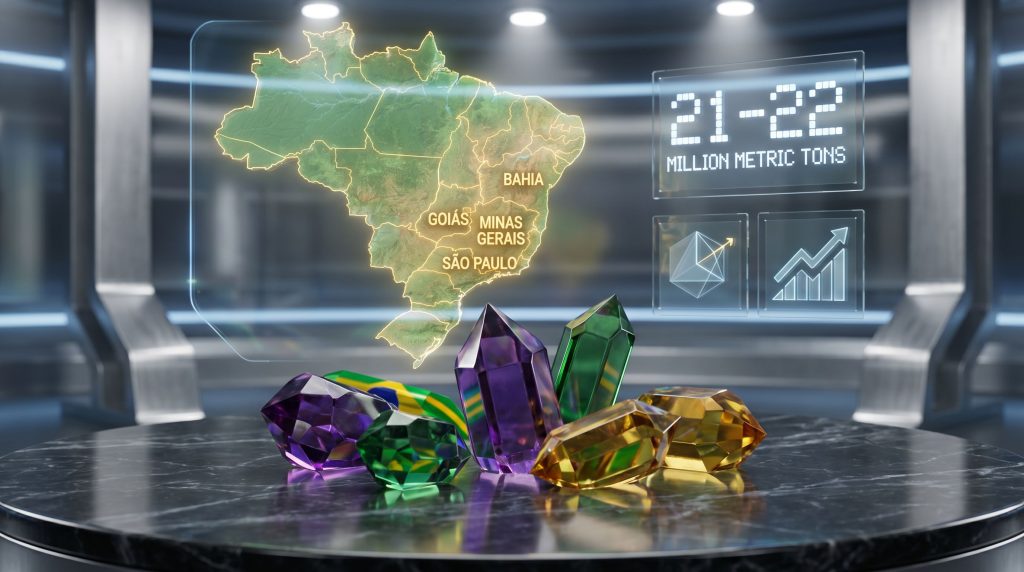 Map highlighting Brazil's rare earth project locations.