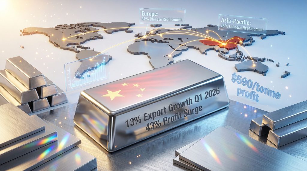 China increases aluminium exports; global impact.