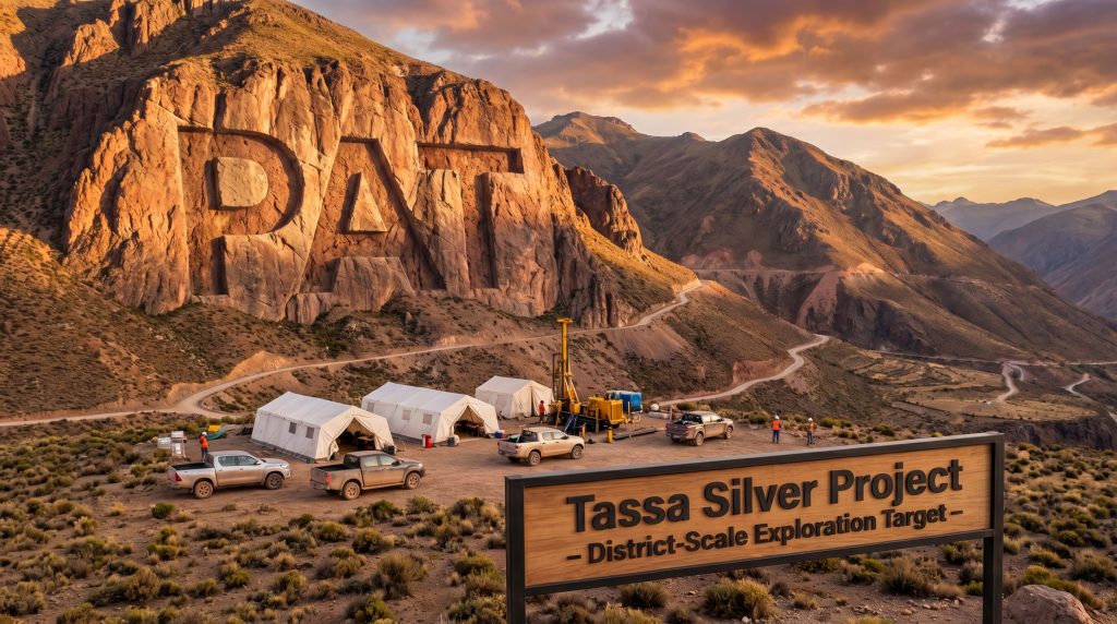 Patriot Resources Ltd-PAT-Tassa Silver Project exploration site at sunset.