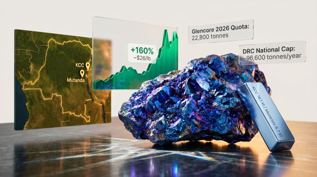 Glencore DRC cobalt export quotas infographic