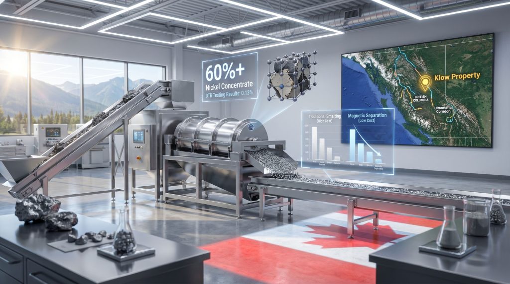 FPX Nickel awaruite exploration facility with equipment.