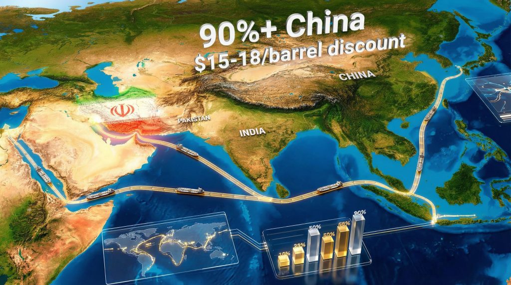 Iranian crude cargo reroutes to China.