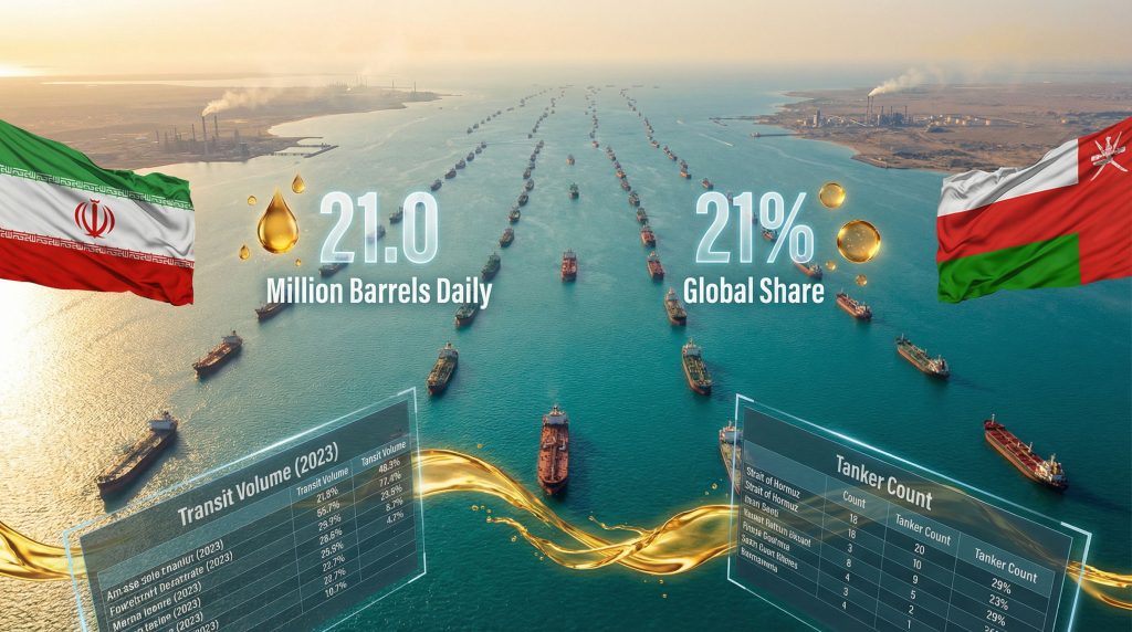 Oil prices and Middle East conflict illustration.