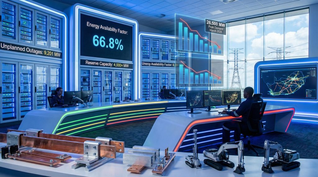 Eskom control room managing electricity demand.
