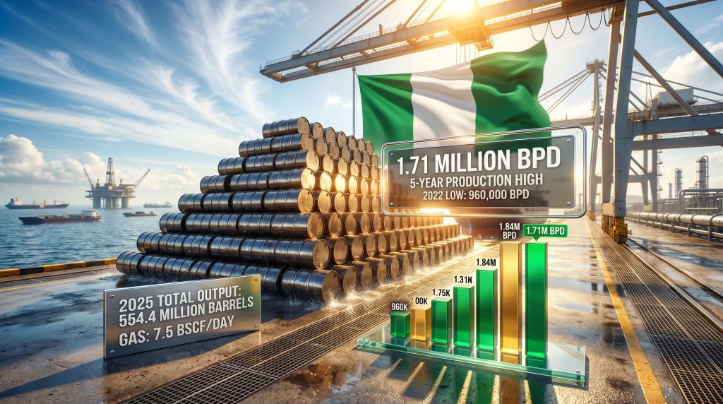 Nigeria oil output hits 5-year high graphic
