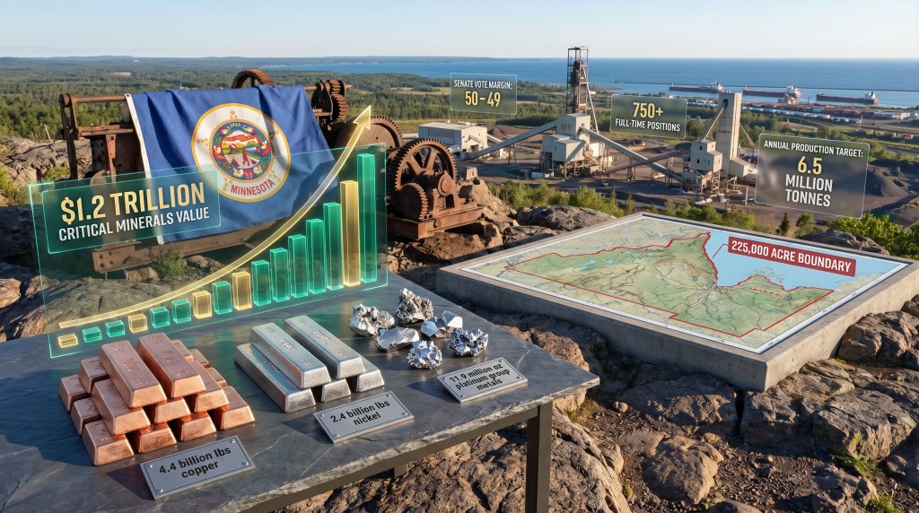 Minnesota mining ban lifted, boosting economy.