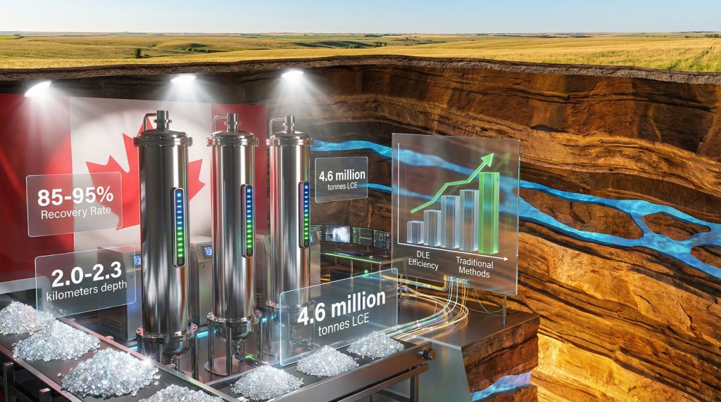 Prairie Lithium direct extraction plant illustration.
