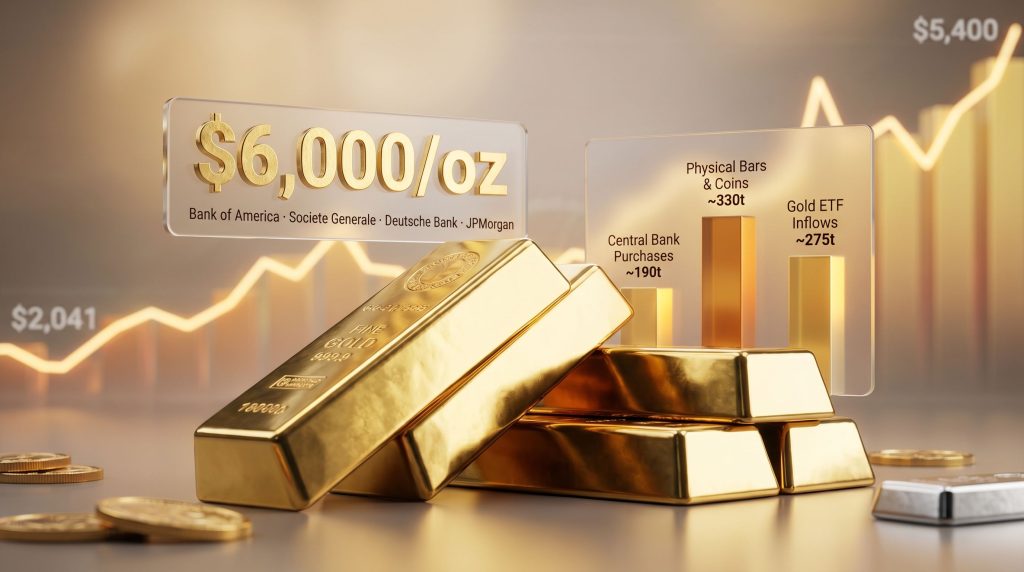 gold to $6,000 an ounce forecast chart