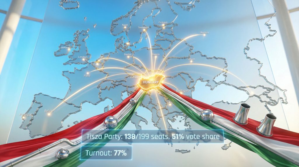 Hungary Orban election results visualized on map.