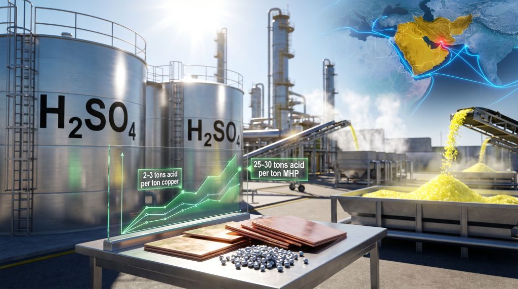Sulfur squeeze impacts copper and nickel production.