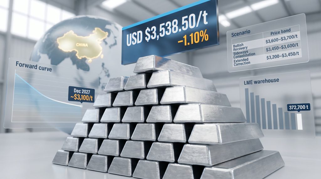 LME aluminium prices and stocks decline chart