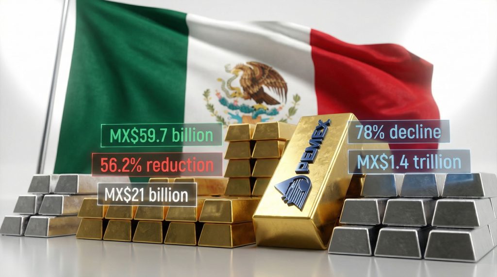 PEMEX spending cuts visualized with figures.