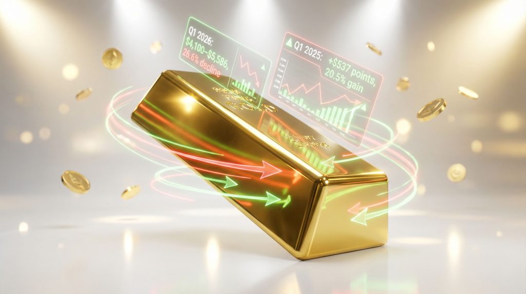 Gold bar surrounded by dynamic graphs.