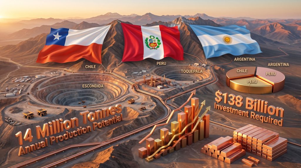 Triángulo del Cobre: copper mining potential visualized.