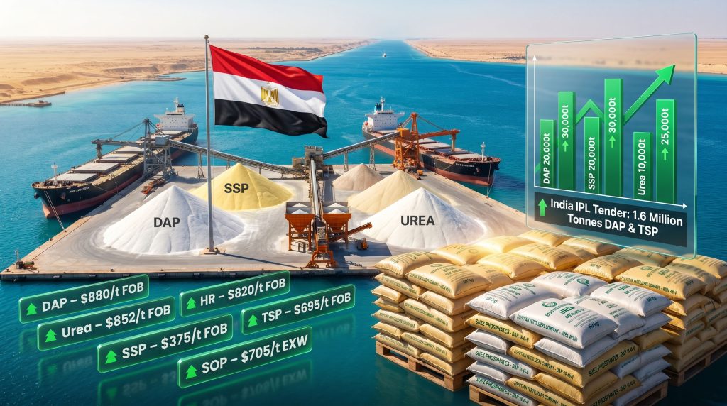 Egypt NCIC fertilizer tender for May port scene