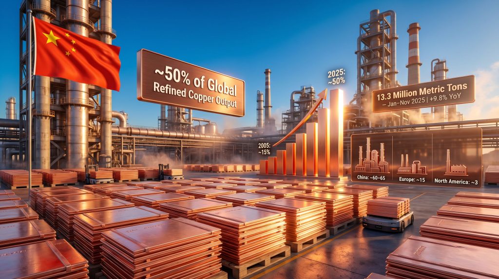 China copper refining capacity expansion infographic